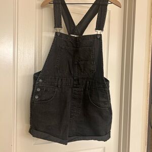 Ziggy Black Denim short-eralls
